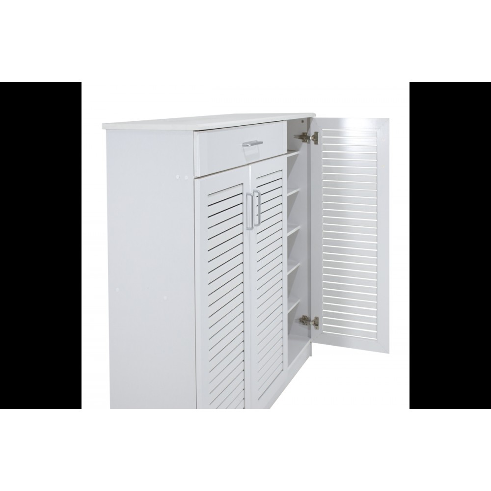 Παπουτσοθήκη-ντουλάπι "SANTE" σε χρώμα λευκό 120x40x123