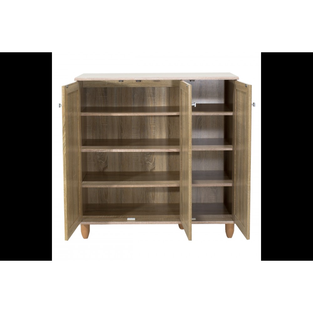 Παπουτσοθήκη-ντουλάπι "SANTO" σε χρώμα σονόμα 89.5x34.5x91.5