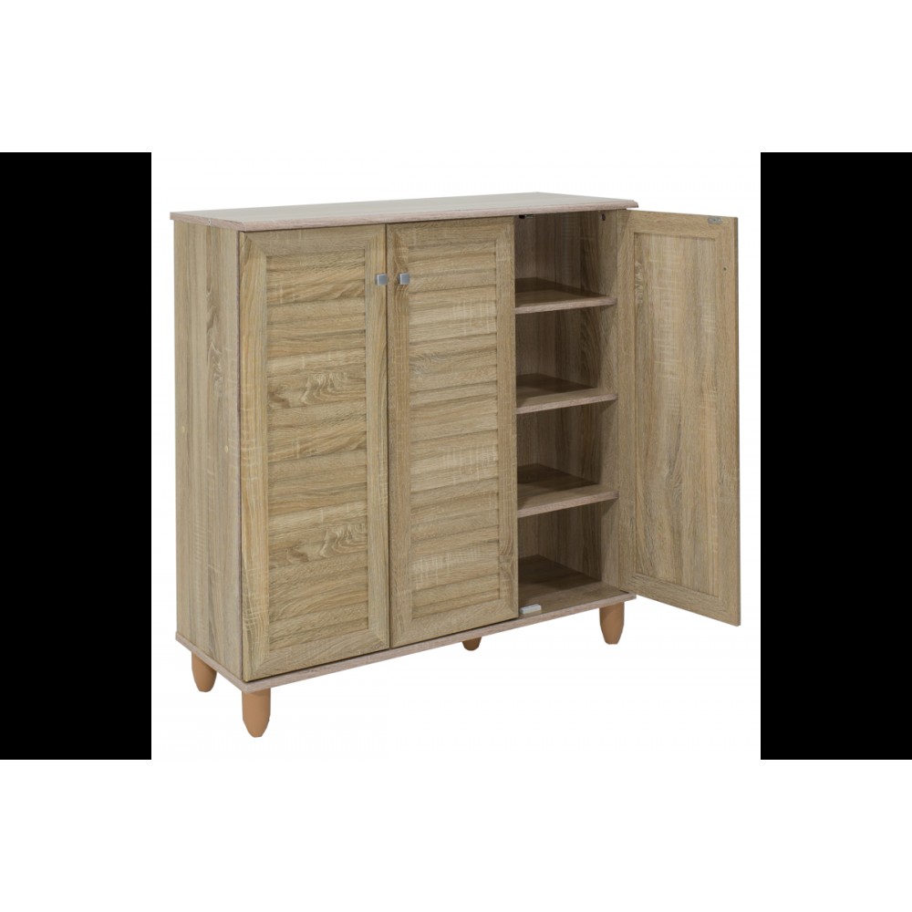 Παπουτσοθήκη-ντουλάπι "SANTO" σε χρώμα σονόμα 89.5x34.5x91.5