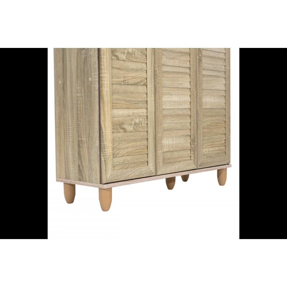 Παπουτσοθήκη-ντουλάπι "SANTO" σε χρώμα σονόμα 89.5x34.5x91.5