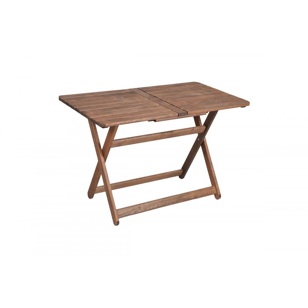 Τραπέζι "ARETI" πτυσσόμενο απο μασίφ ξύλο οξιάς σε χρώμα καρυδί 120x75x71