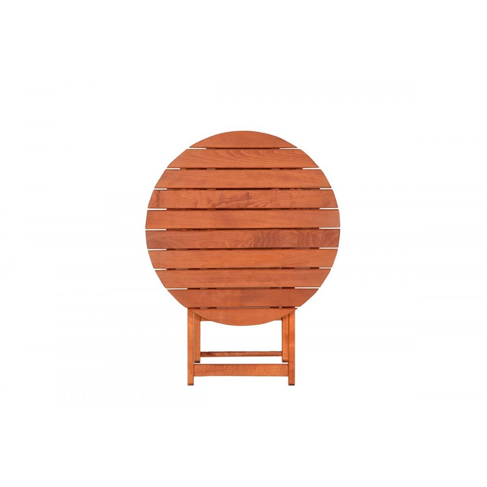 Τραπέζι "ARETI" πτυσσόμενο απο μασίφ ξύλο οξιάς σε χρώμα κερασί Φ80x71