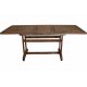 Τραπέζι "ARETI" επεκτεινόμενο απο μασίφ ξύλο οξιάς σε καρυδί χρώμα 140+40x80x71