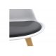 Καρέκλα "GASTON" πολυπροπυλενίου-pu σε χρώμα λευκό-μαύρο 48x56x82