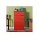 Συρταριέρα "TRENDY" σε κόκκινο χρώμα 55x43x107