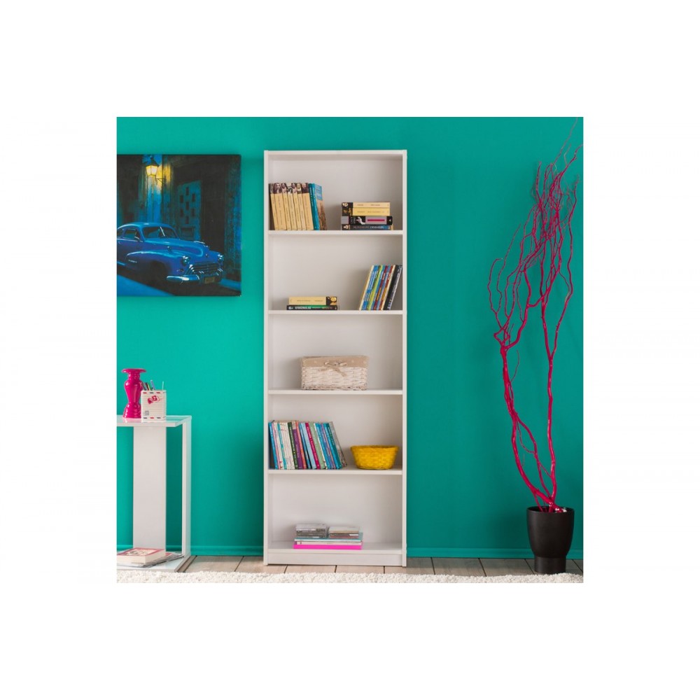 Βιβλιοθήκη "MAX" σε λευκό χρώμα 58x23x170