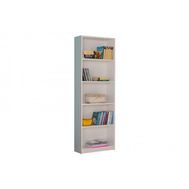 Βιβλιοθήκη "MAX" σε λευκό χρώμα 58x23x170