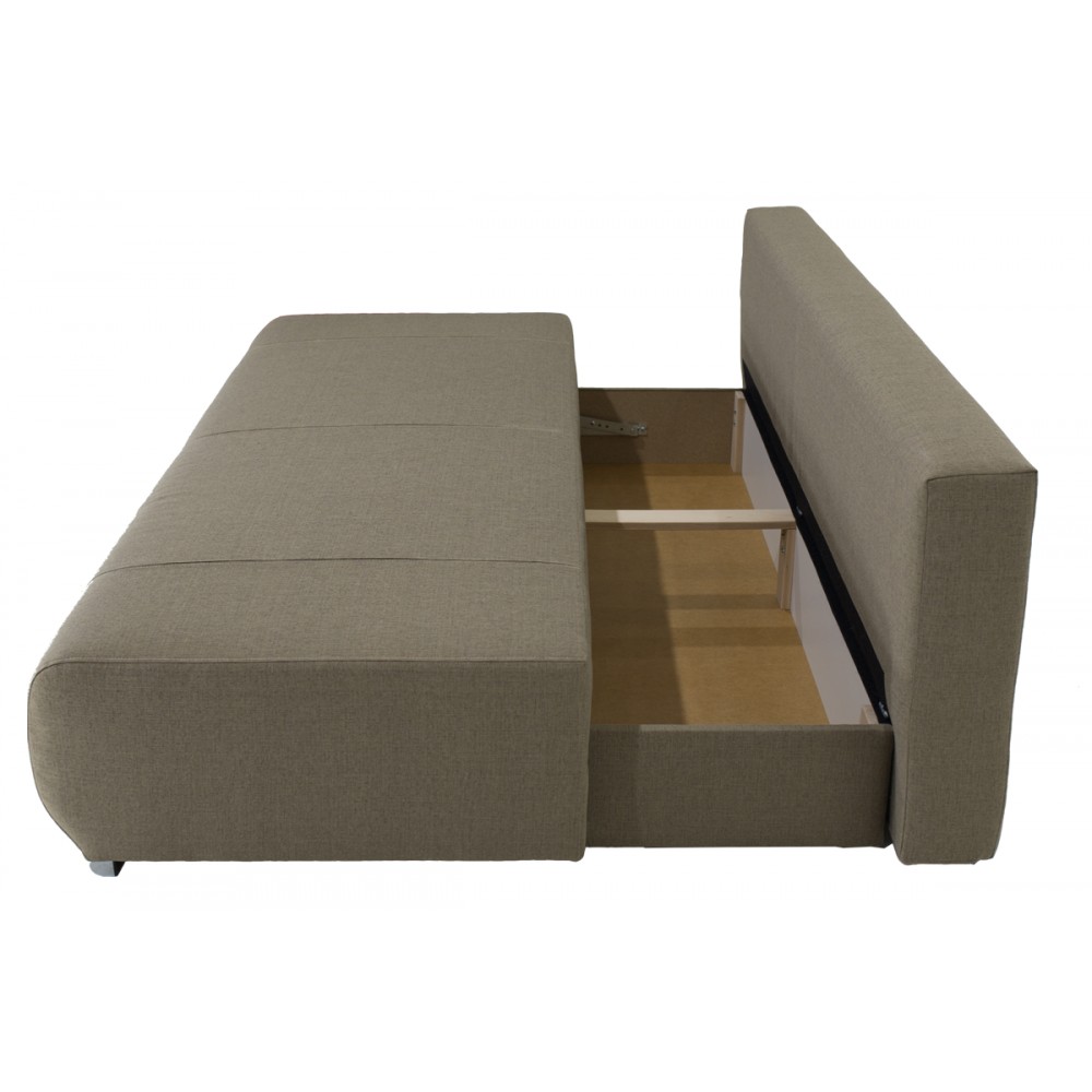 Kαναπές-κρεβάτι "VICTOR" τριθέσιος υφασμάτινος σε χρώμα μόκα 200x100x80