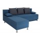 Γωνιακός καναπές-κρεβάτι "TANYA" αναστρέψιμος υφασμάτινος σε χρώμα πετρόλ 196x70/150x78