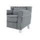 Πολυθρόνα-μπερζέρα "PRESIDENT" με ύφασμα σε ασπρόμαυρο χρώμα 83x86x99