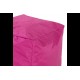 Πουφ σκαμπώ "CUBE" υφασμάτινο σε χρώμα φούξια-ροζ 45x45x43