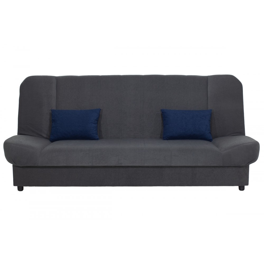 Kαναπές-κρεβάτι "TIKO" τριθέσιος υφασμάτινος σε ανθρακί χρώμα 198x85x90