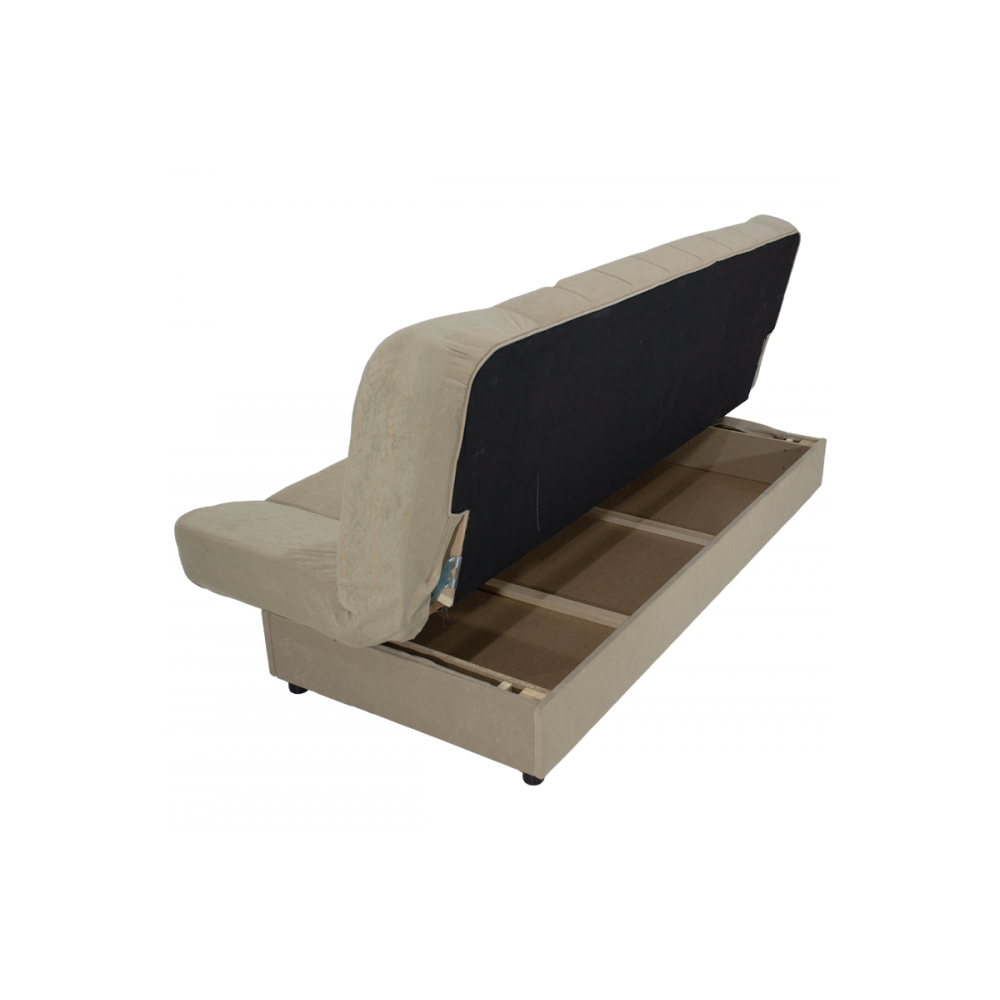 Kαναπές-κρεβάτι "TIKO" τριθέσιος υφασμάτινος σε μπεζ χρώμα 198x85x90