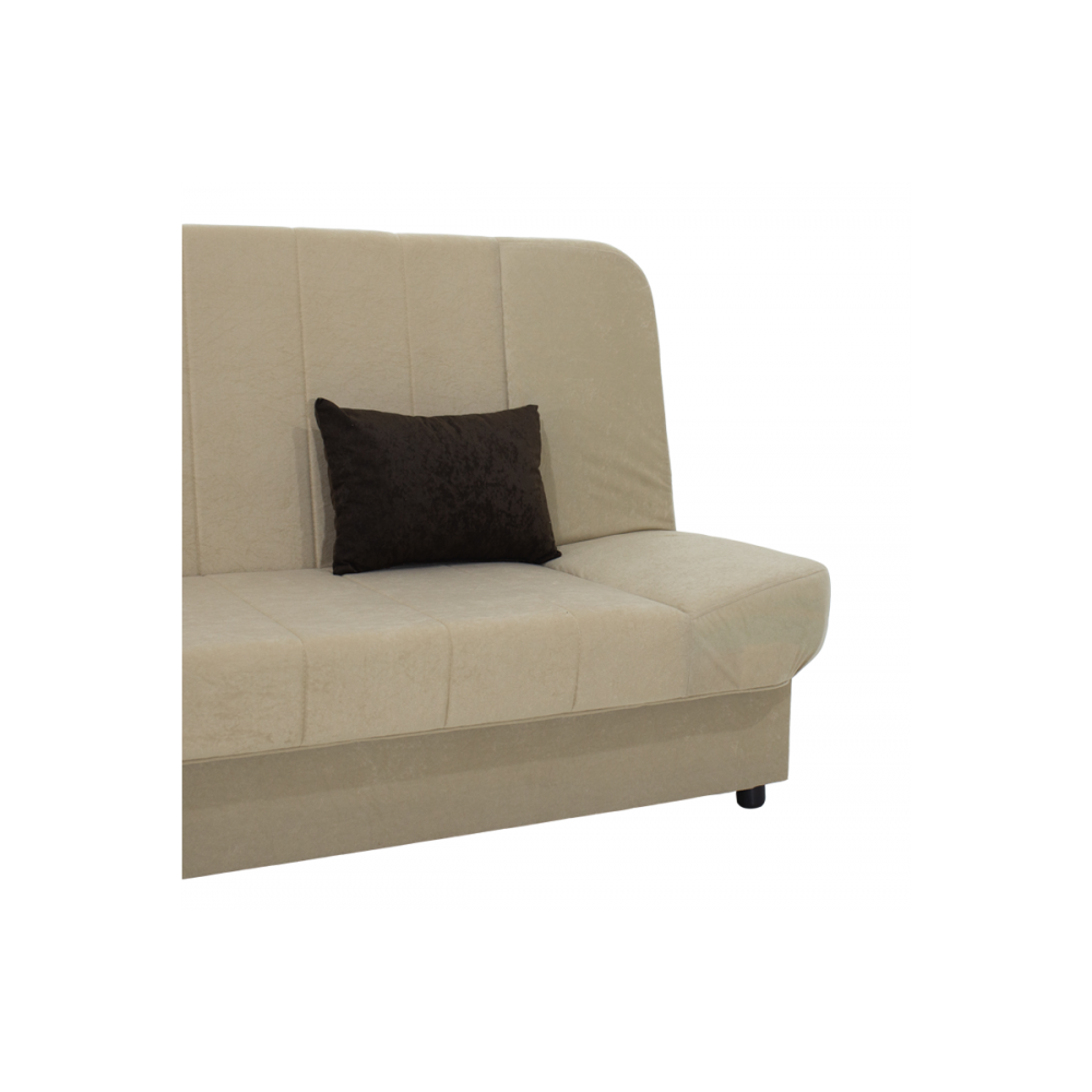 Kαναπές-κρεβάτι "TIKO" τριθέσιος υφασμάτινος σε μπεζ χρώμα 198x85x90