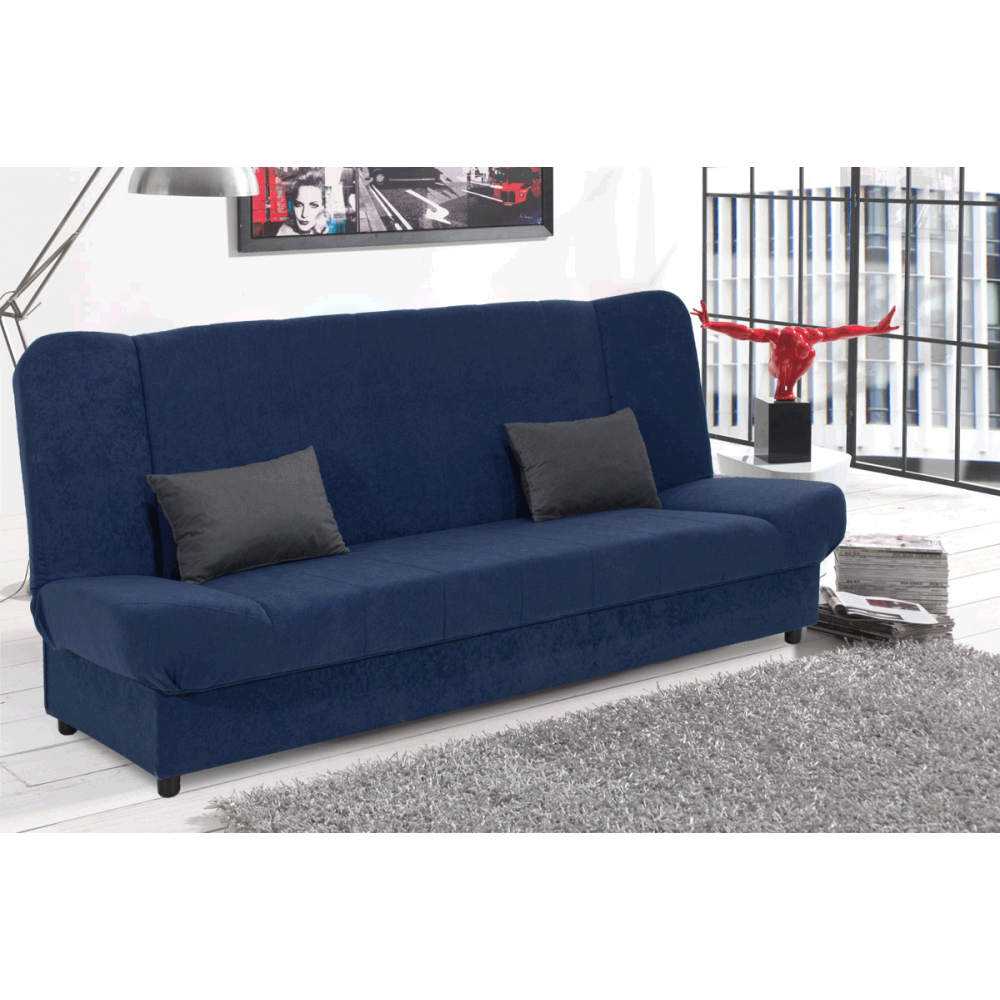Kαναπές-κρεβάτι "TIKO" τριθέσιος υφασμάτινος σε μπλέ σκούρο χρώμα 198x85x90