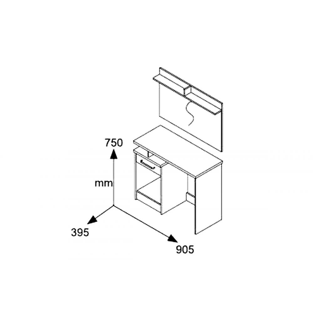Κονσόλα "OLYMPUS" σε χρώμα βέγγε 90,5x39,5x75