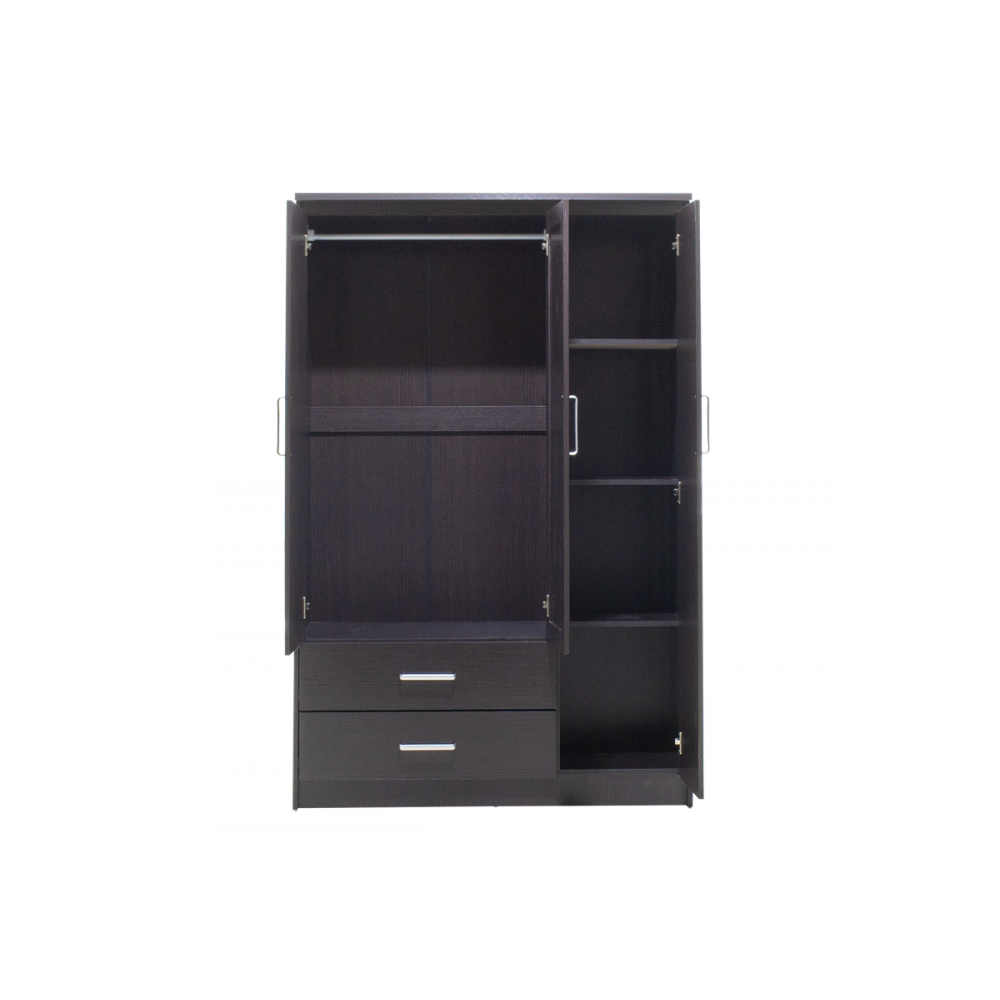 Ντουλάπα "OLYMPUS" τρίφυλλη με καθρέπτη σε χρώμα βέγγε 120x57x183