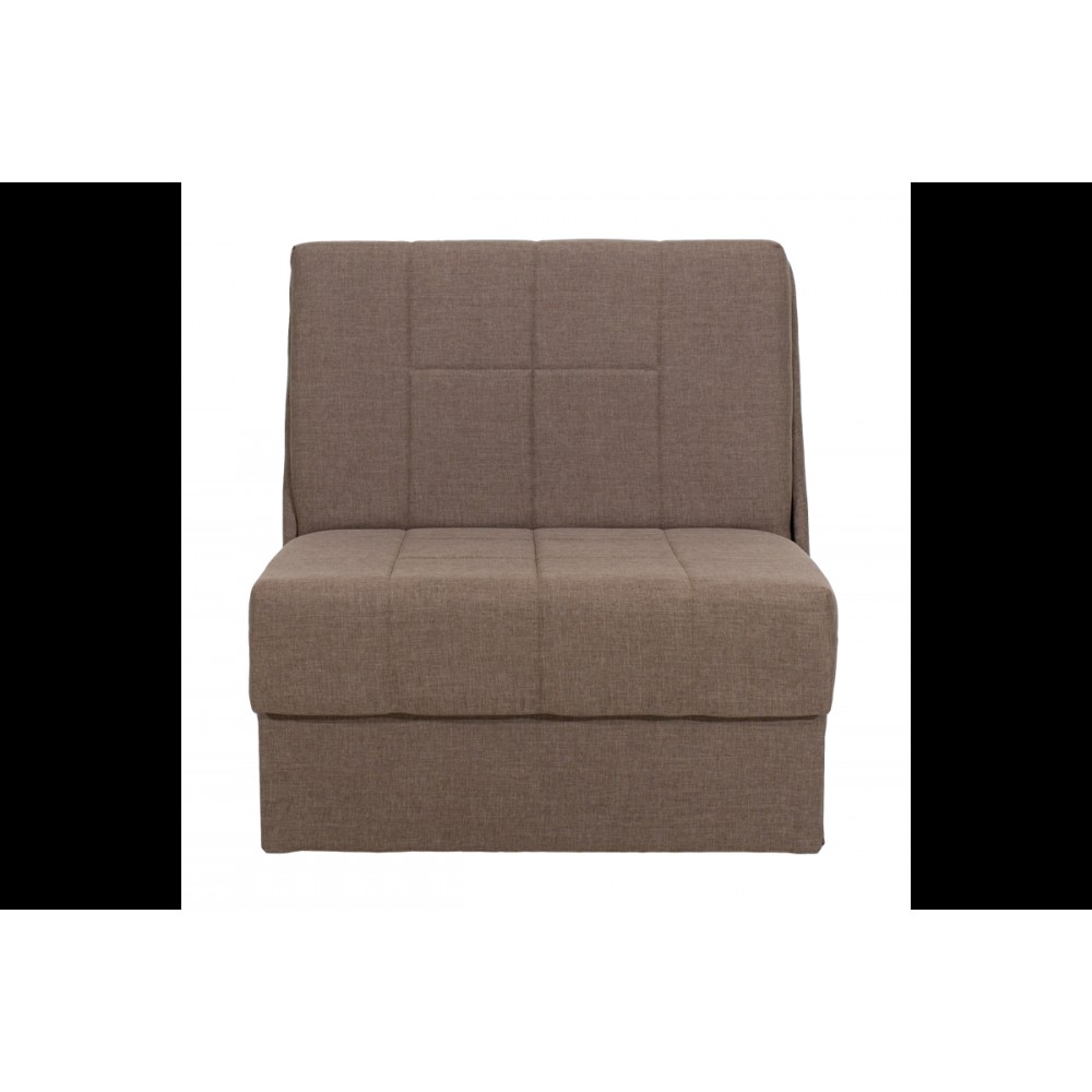 Πολυθρόνα-κρεβάτι "MIAMI" υφασμάτινη σε χρώμα κακάο 88x108x91