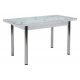 Τραπέζι επεκτεινόμενο "IBIZA" μεταλλικό με γυάλινη επιφάνεια 110+30x70x75