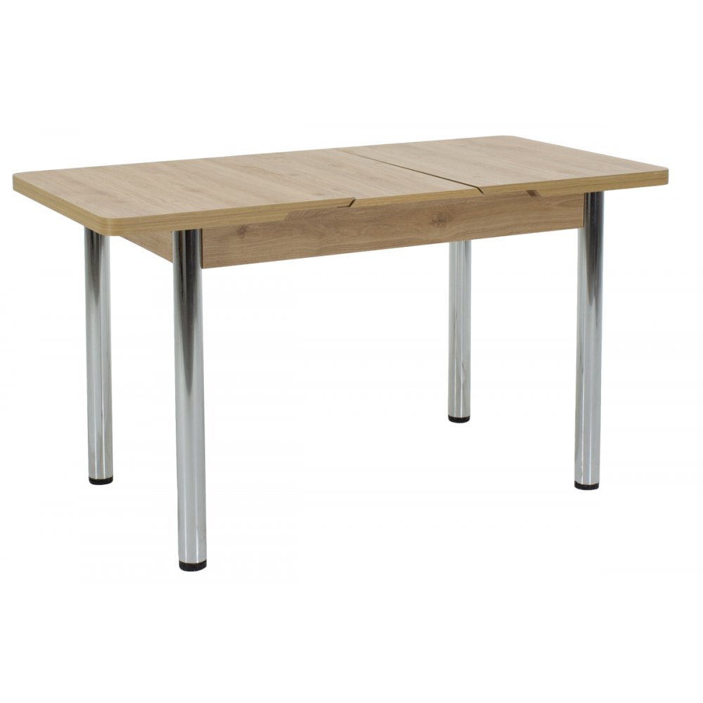 Τραπέζι επεκτεινόμενο "IBIZA" μεταλλικό με επιφάνεια σε σονόμα χρώμα 110+30x70x75