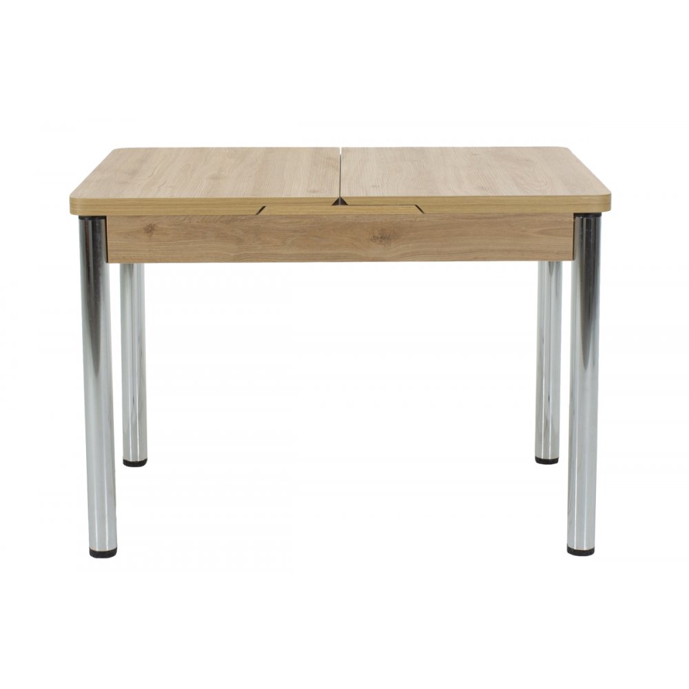 Τραπέζι επεκτεινόμενο "IBIZA" μεταλλικό με επιφάνεια σε σονόμα χρώμα 110+30x70x75