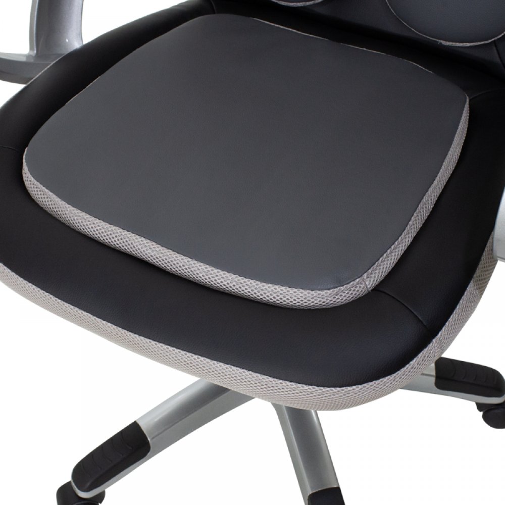 Καρέκλα γραφείου "FREDDY" bucket από pu χρώμα μαύρο-γκρι 68x60x109/119