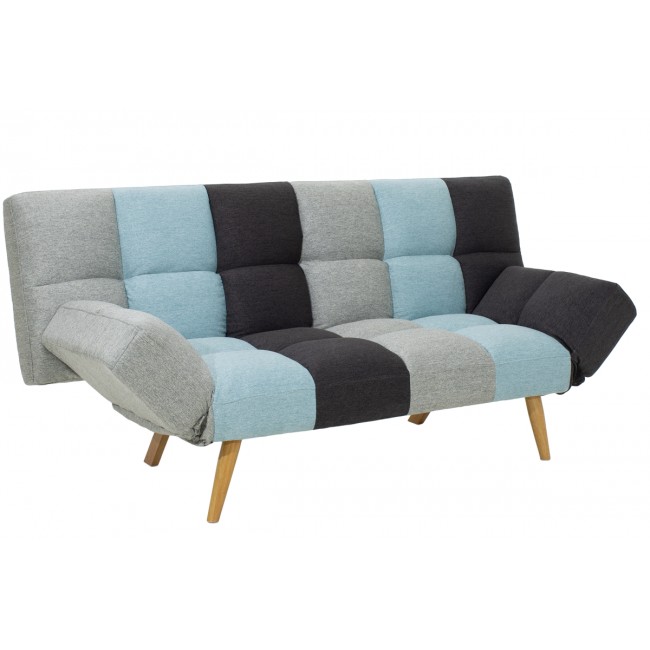 Καναπές-κρεβάτι τριθέσιος "FREDDO" υφασμάτινος πολύχρωμος 182x81x84