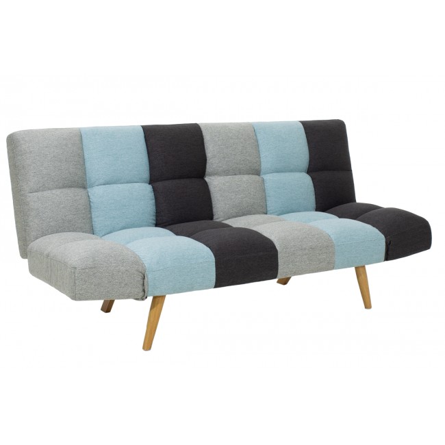 Καναπές-κρεβάτι τριθέσιος "FREDDO" υφασμάτινος πολύχρωμος 182x81x84