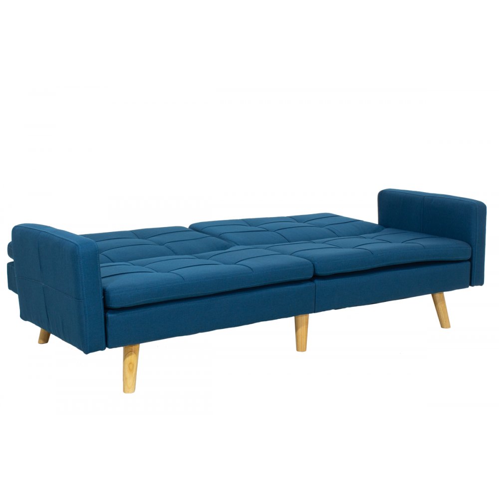 Καναπές-κρεβάτι "FLEXIBLE" από ύφασμα σε χρώμα μπλε 200x87x82