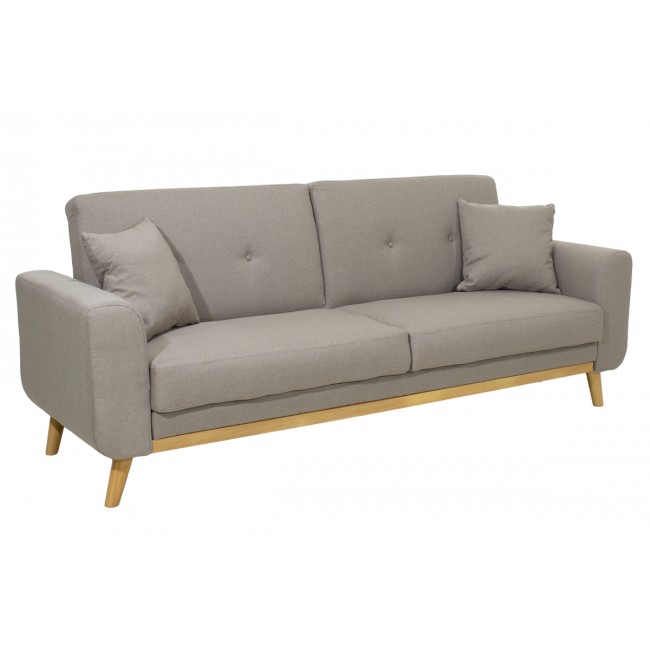 Καναπές-κρεβάτι "CARMELO" υφασμάτινος σε μπεζ χρώμα 214x80x86