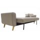 Καναπές-κρεβάτι "CARMELO" υφασμάτινος σε μπεζ χρώμα 214x80x86