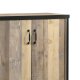 Παπουτσοθήκη-ντουλάπι "PACIFIC" σε χρώμα antique pallet-μαύρο 80x33,5x122