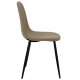 Καρέκλα "BELLA" μεταλλική σε χρώμα μαύρο με ύφασμα μπεζ 44x50x88