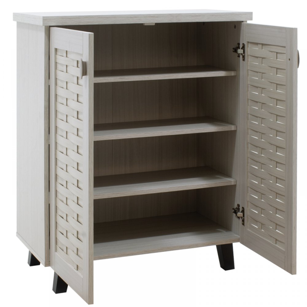 Παπουτσοθήκη-ντουλάπι "MANTAM" σε χρώμα λευκό-γκρι 78x40x92