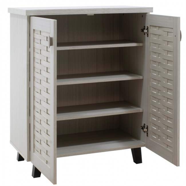 Παπουτσοθήκη-ντουλάπι "MANTAM" σε χρώμα λευκό-γκρι 78x40x92