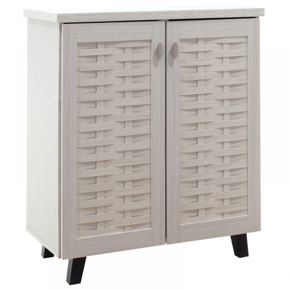 Παπουτσοθήκη-ντουλάπι "MANTAM" σε χρώμα λευκό-γκρι 78x40x92