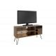 Έπιπλο τηλεόρασης "BOHO" καρυδί με μεταλλικά πόδια 120x39x64