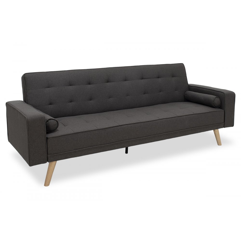 Kαναπές-κρεβάτι "LATINA" με ύφασμα σε χρώμα καφέ 217x75x84