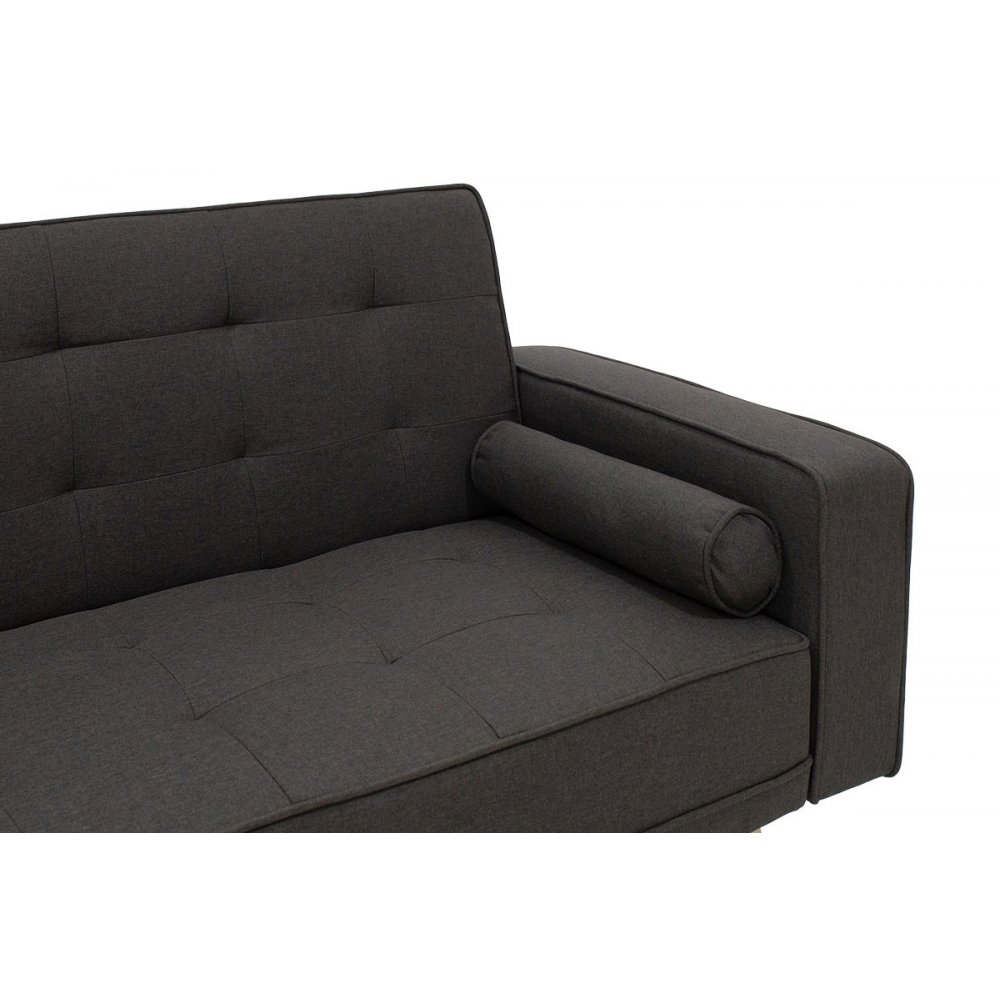 Kαναπές-κρεβάτι "LATINA" με ύφασμα σε χρώμα καφέ 217x75x84