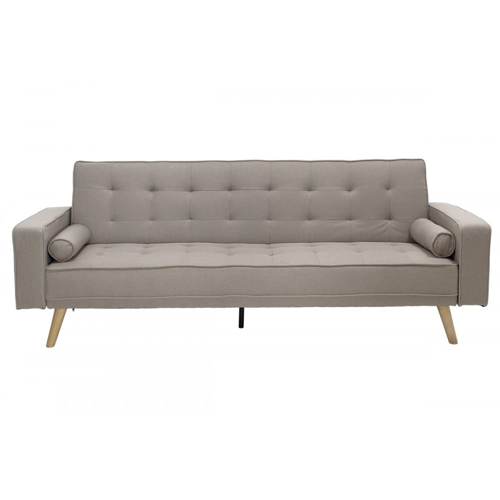 Kαναπές-κρεβάτι "LATINA" με ύφασμα σε χρώμα μπεζ 217x75x84