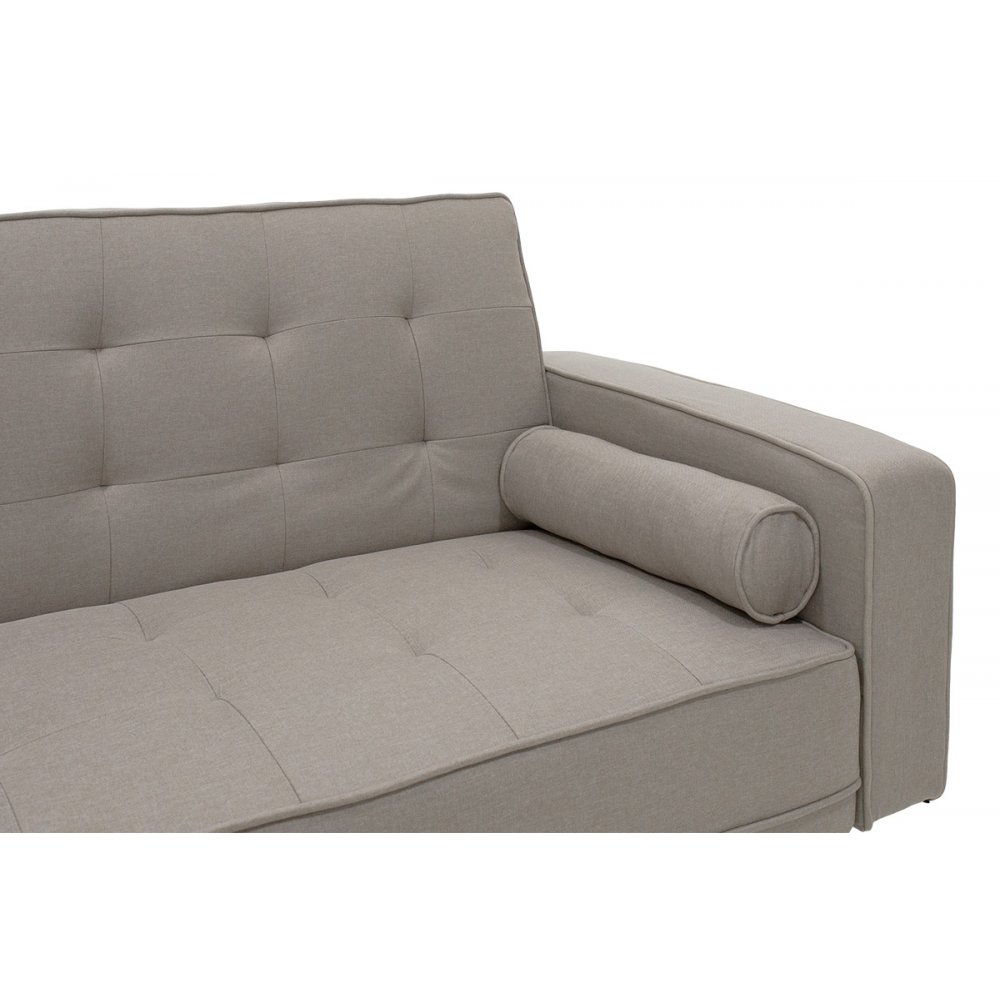 Kαναπές-κρεβάτι "LATINA" με ύφασμα σε χρώμα μπεζ 217x75x84