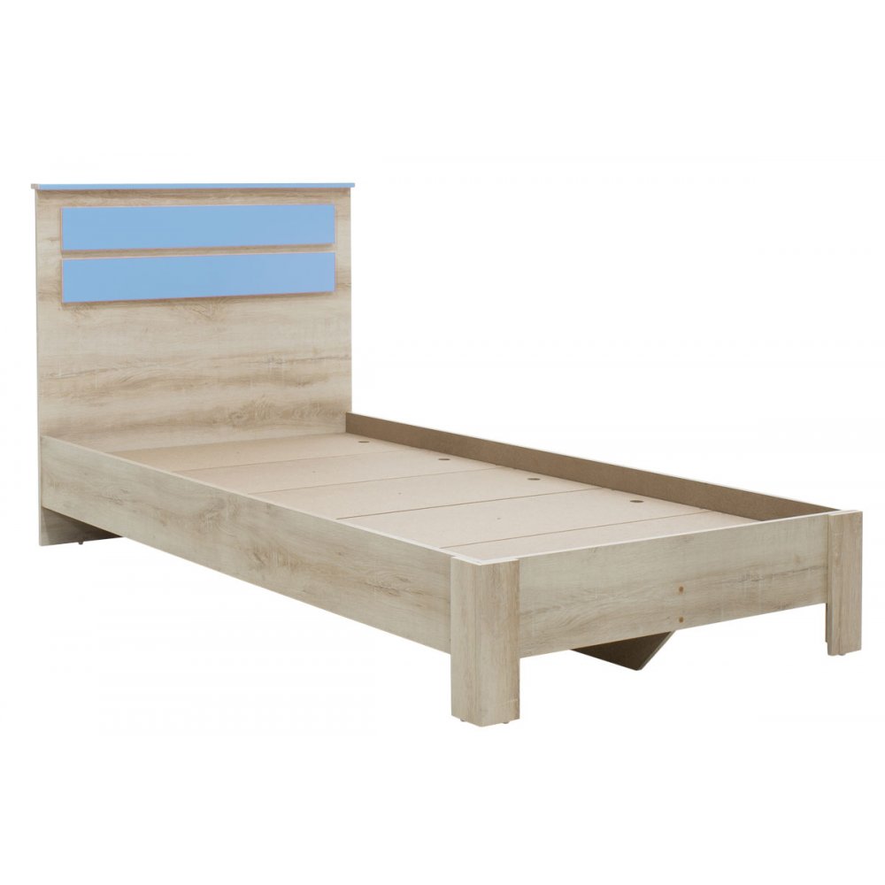 Κρεβάτι παιδικό "LOONEY" μονό σε χρώμα castillo-μπλε 204,5x107x102