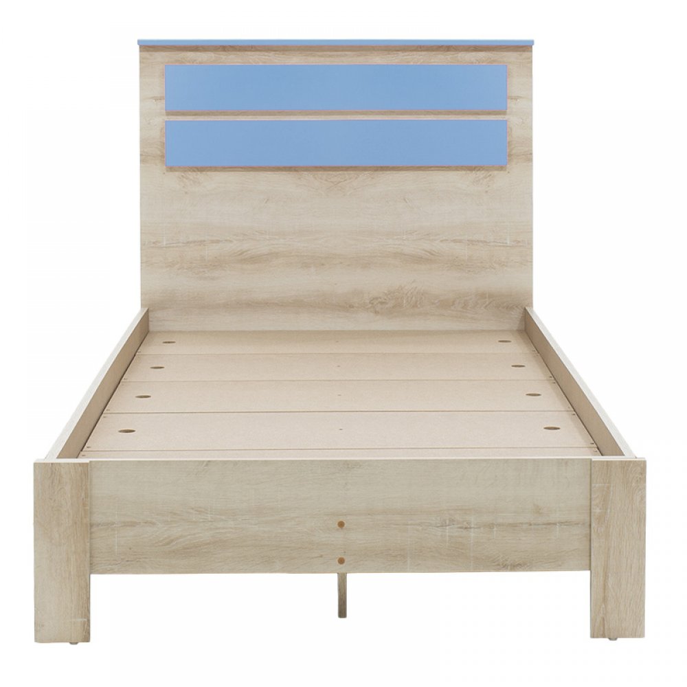 Κρεβάτι παιδικό "LOONEY" μονό σε χρώμα castillo-μπλε 204,5x107x102