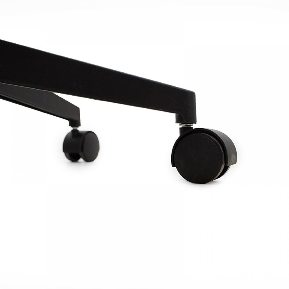 Πολυθρόνα εργασίας "GHOST" υφασμάτινη σε χρώμα μαύρο/γκρι 61x53x93