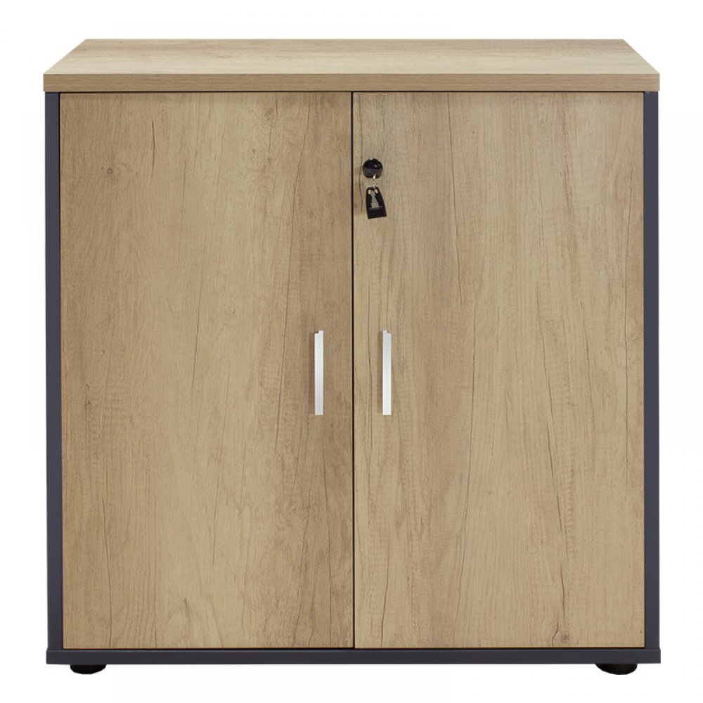 Ντουλάπι γραφείου "LOTUS" σε χρώμα φυσικό/ανθρακί 80x40x80