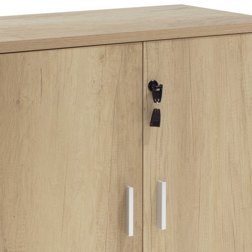 Ντουλάπι γραφείου "LOTUS" σε χρώμα φυσικό/ανθρακί 80x40x80