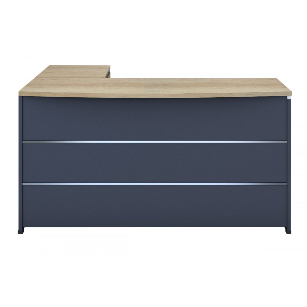 Γραφείο επαγγελματικό "LOTUS" σε χρώμα φυσικό/ανθρακί 180x160x75