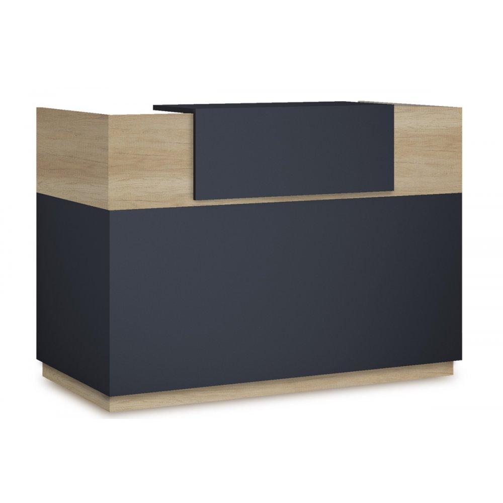 Γραφείο reception "LOTUS" σε χρώμα φυσικό/ανθρακί 180x70x110