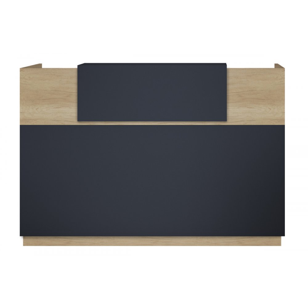 Γραφείο reception "LOTUS" σε χρώμα φυσικό/ανθρακί 180x70x110