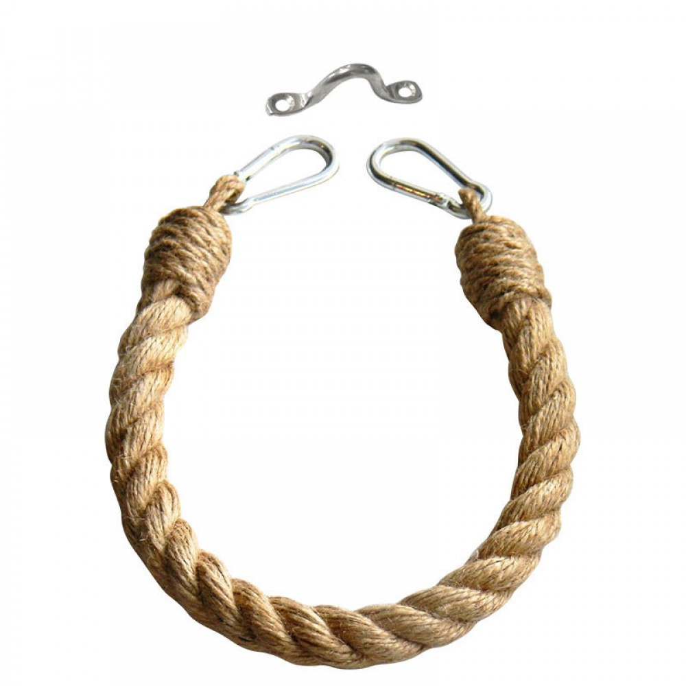 Χαρτοθήκη τοίχου-κρεμάστρα μεταλλική με σχοινί 12x3x38